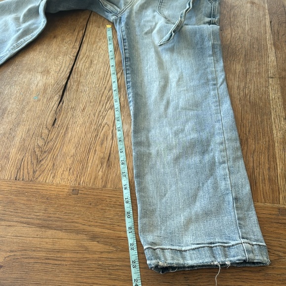 Kensie Belted Porkchop Cropped Jeans Straight Legged Denim 6/28 - Picture 3 of 7